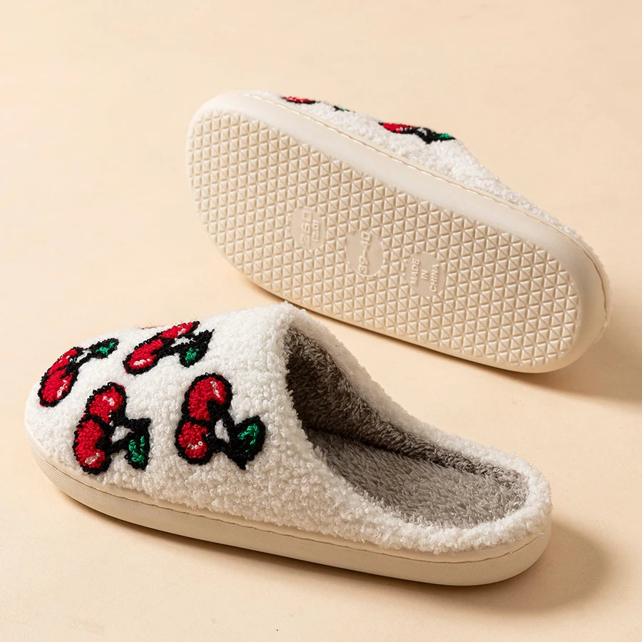 Children's Slippers Adorable Cherry House Slippers Warm