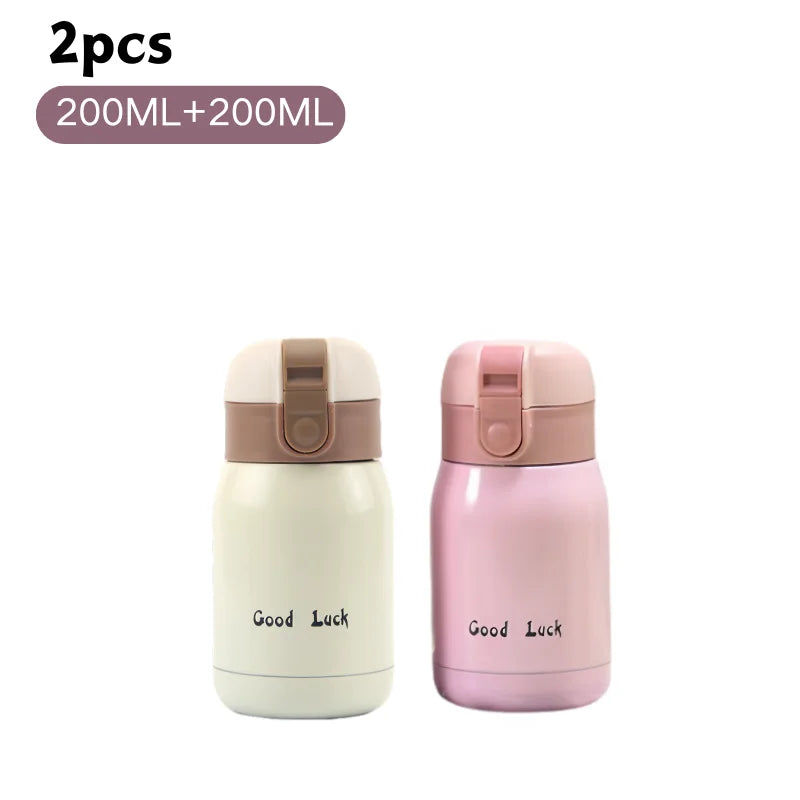 200/350ml Cute Mini Thermos Cup Stainless Steel Thermal Coffee Mug Portable