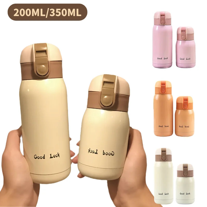 200/350ml Cute Mini Thermos Cup Stainless Steel Thermal Coffee Mug Portable