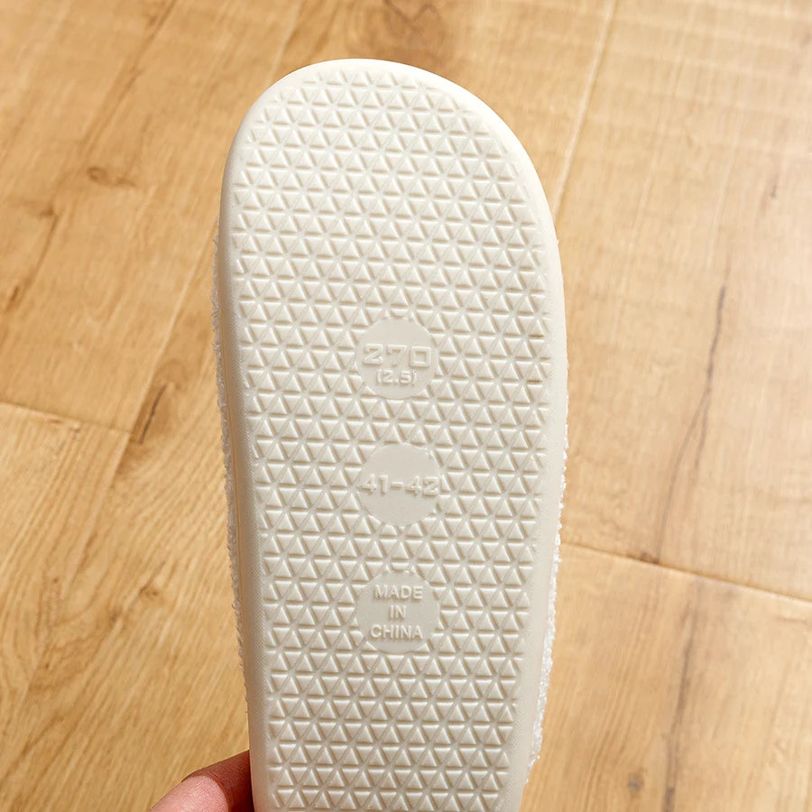 Houseshoes Women Slippers Winter Warm Soft Funny Evil Eye In Heart Fashion Non-slip Flat Cotton Indoor Shoes Leisure Girls