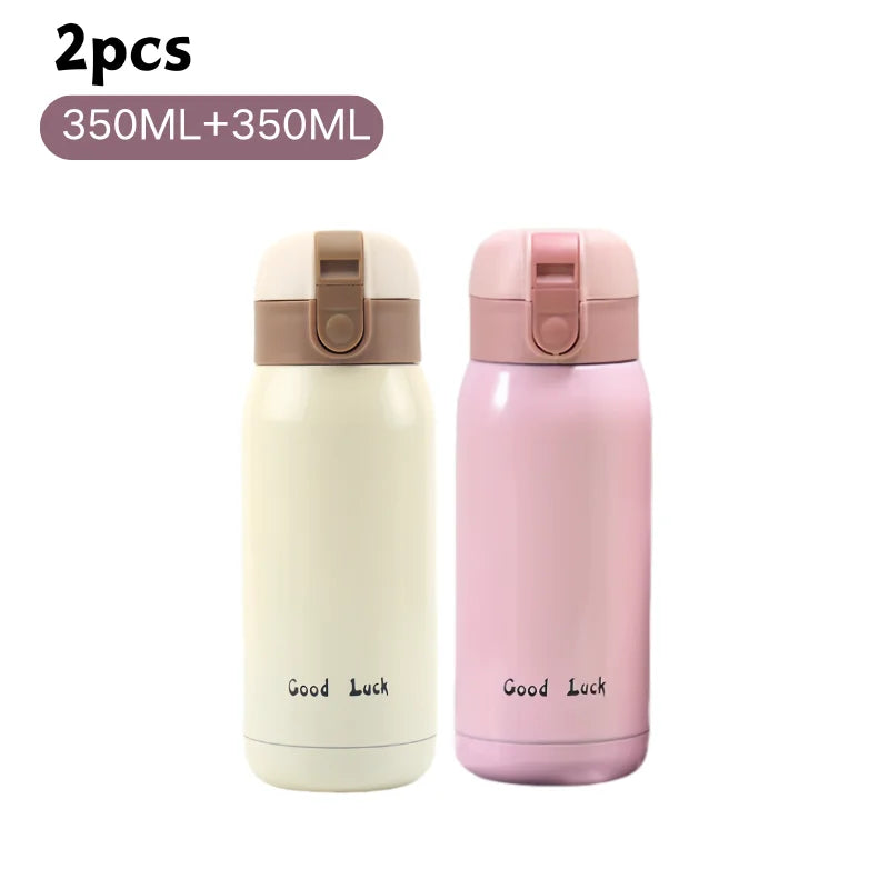 200/350ml Cute Mini Thermos Cup Stainless Steel Thermal Coffee Mug Portable