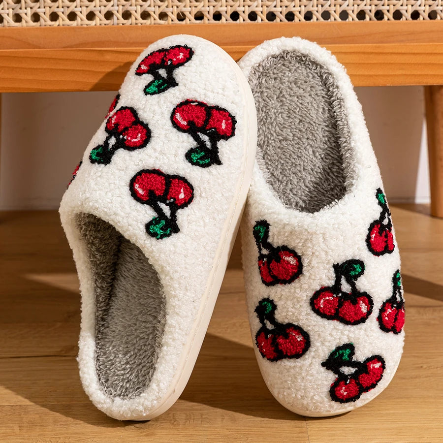 Children's Slippers Adorable Cherry House Slippers Warm