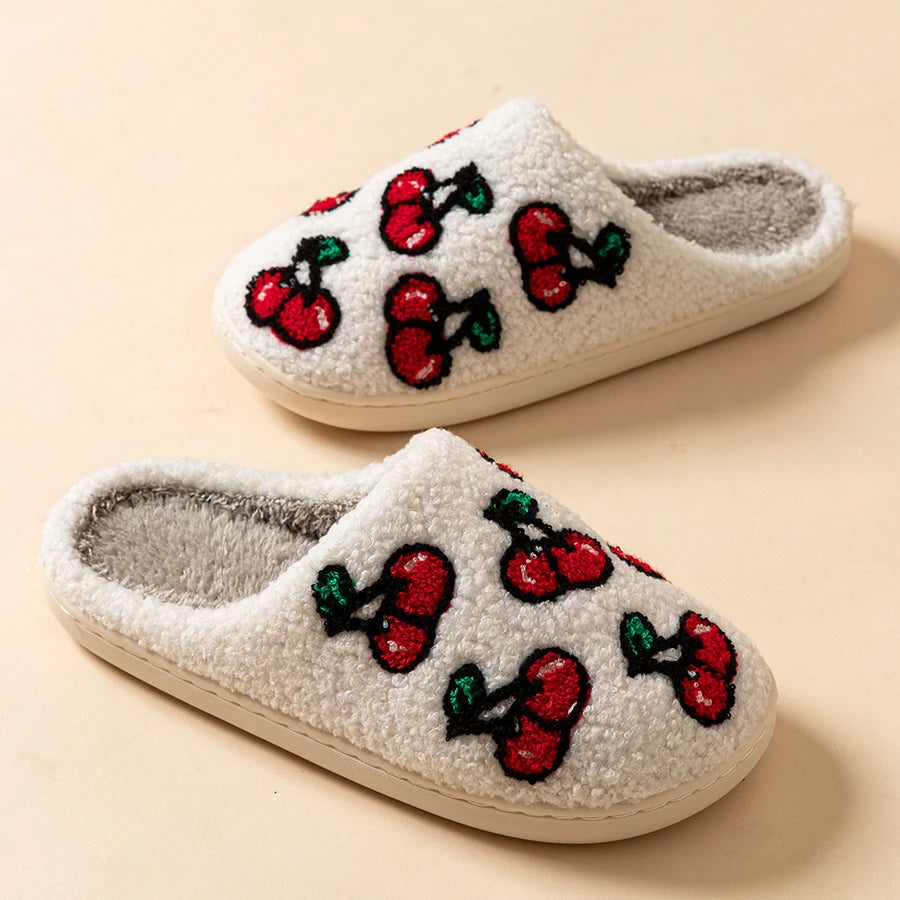 Children's Slippers Adorable Cherry House Slippers Warm