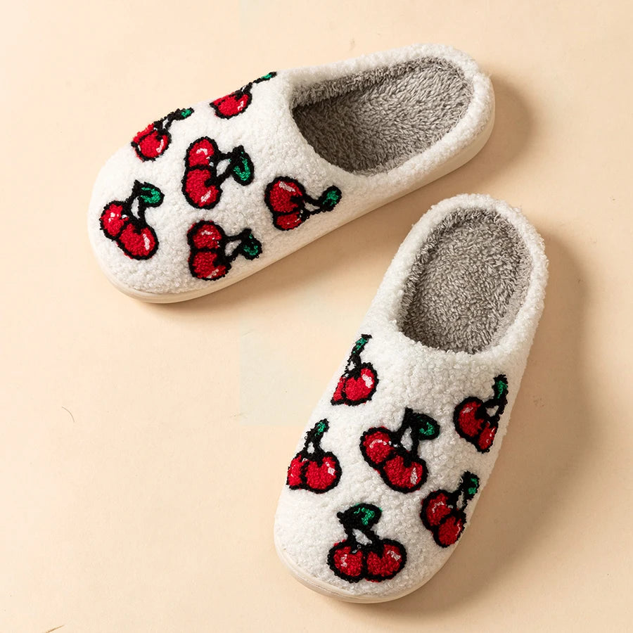 Children's Slippers Adorable Cherry House Slippers Warm
