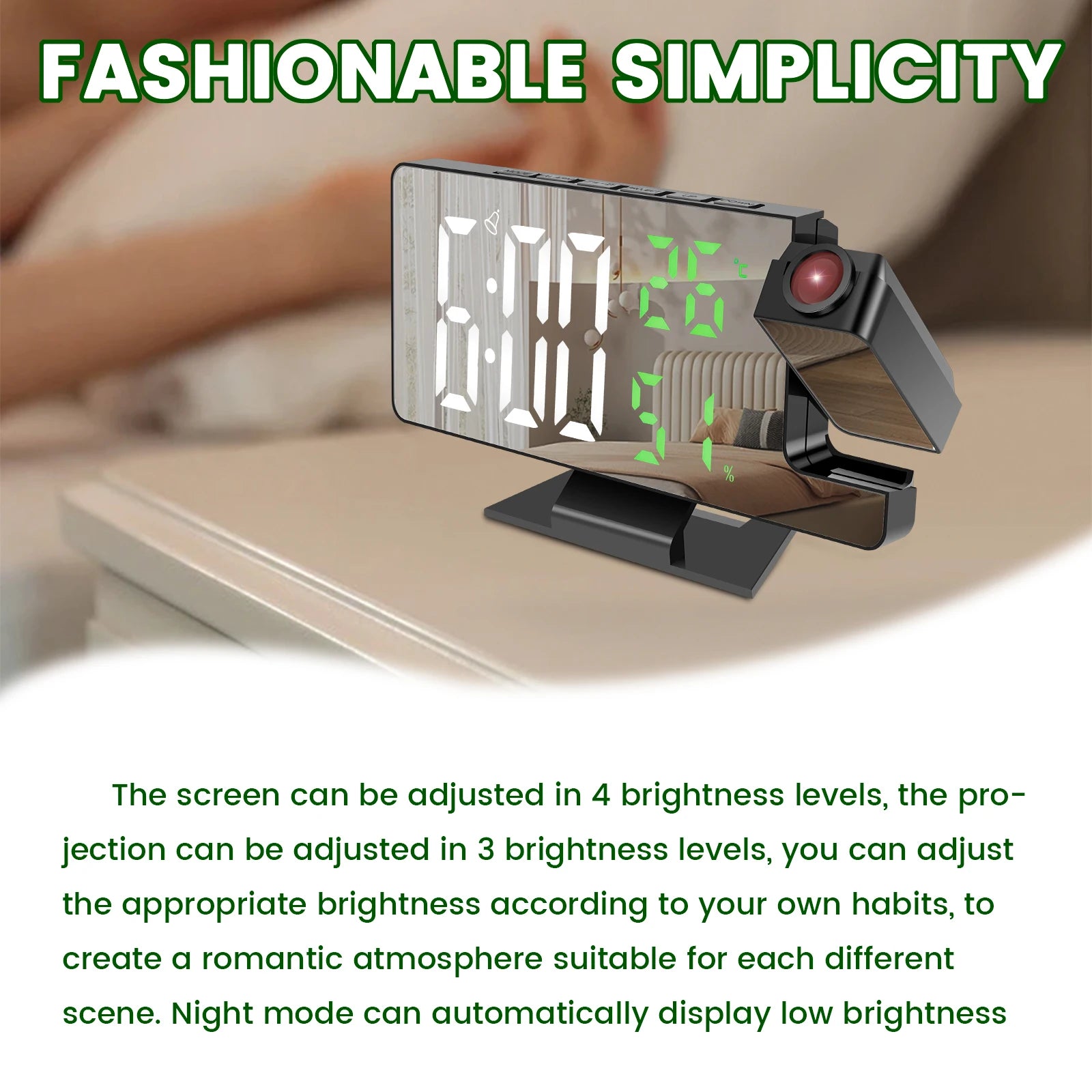 Smart LEDProjection Alarm Clock