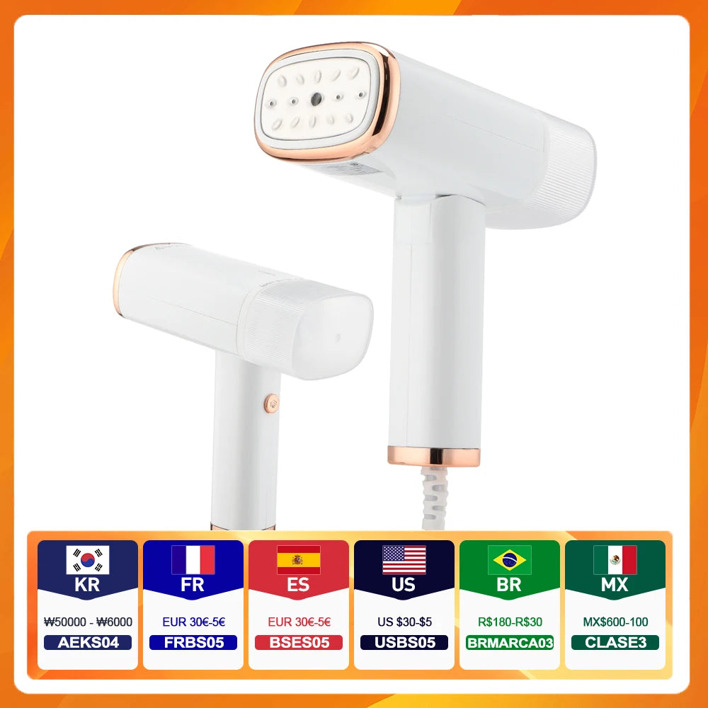 Portable Handheld  Steam Iron 1000W Folding Mini Garment Hanging Steamer Clothes