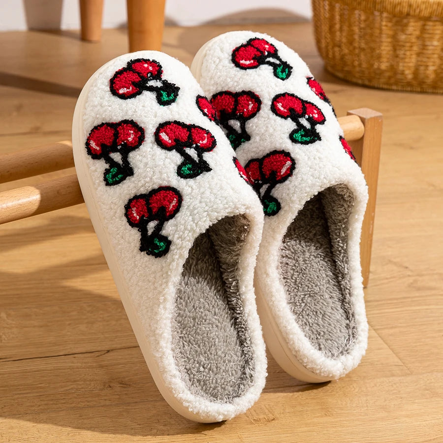 Children's Slippers Adorable Cherry House Slippers Warm
