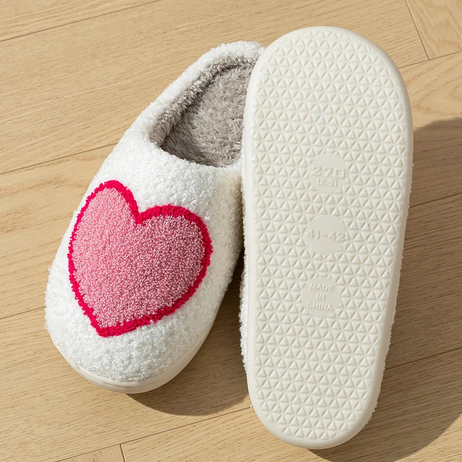 Women Big Heart Love Home Slippers Comfortable Girls Bedroom