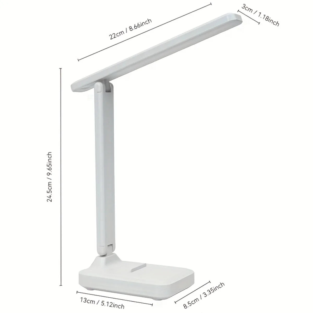 LED foldable desk lamp, three-color temperature, suitable for reading, office and bedroom