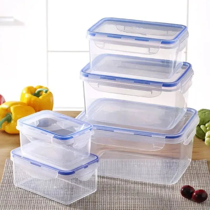 Sealed rectangular refrigerator storage box with lid Plastic