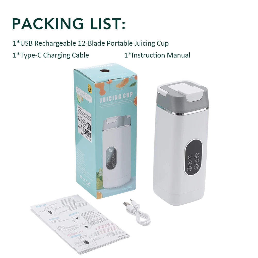 Portable Juicer Mixer Usb Charge Fresh Fruit Juice Personal Blender Smoothie