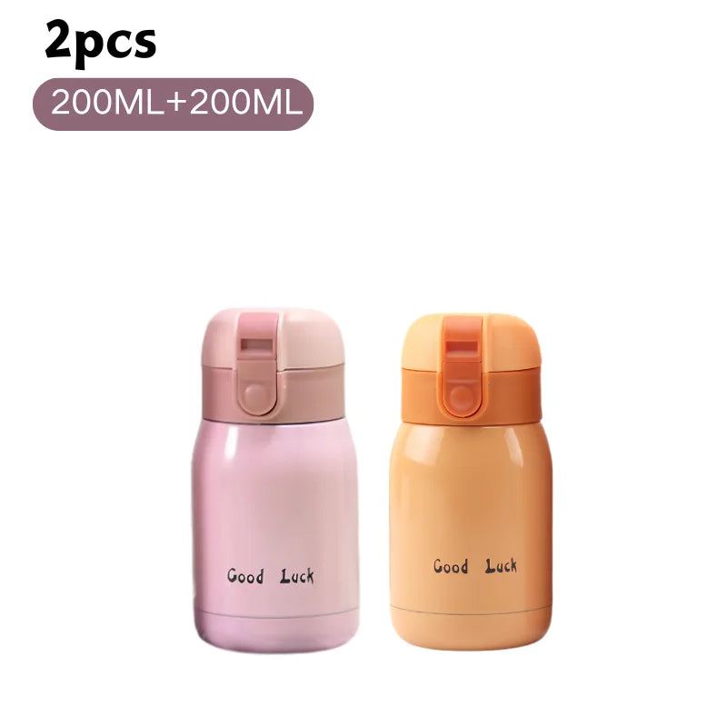 200/350ml Cute Mini Thermos Cup Stainless Steel Thermal Coffee Mug Portable