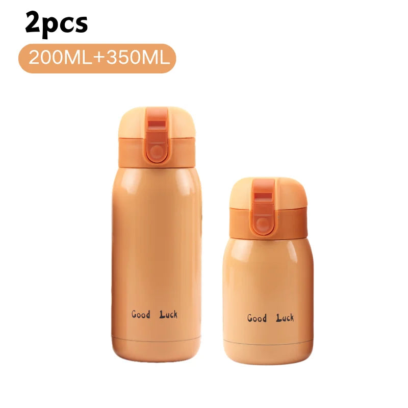 200/350ml Cute Mini Thermos Cup Stainless Steel Thermal Coffee Mug Portable
