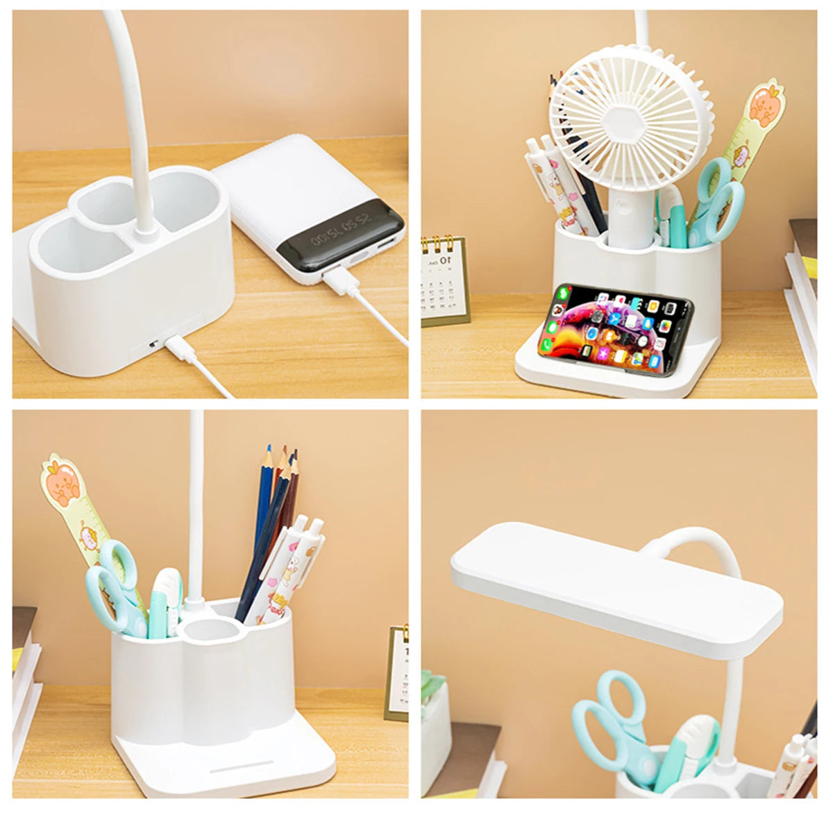 USB LED Table Lamp 3 Colors Eye Protection College Student Book Reading Lamp Night