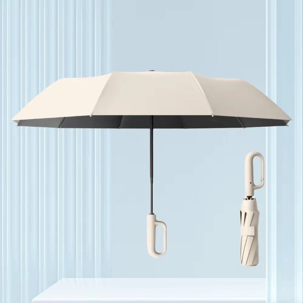 Handle Fully Automatic Folding Umbrella with Buckle, Easy to Carry Larger