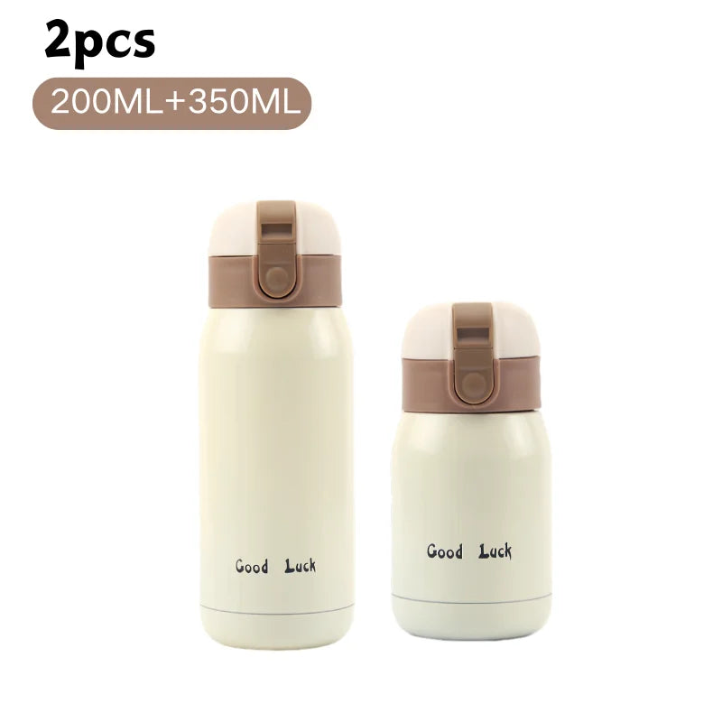 200/350ml Cute Mini Thermos Cup Stainless Steel Thermal Coffee Mug Portable