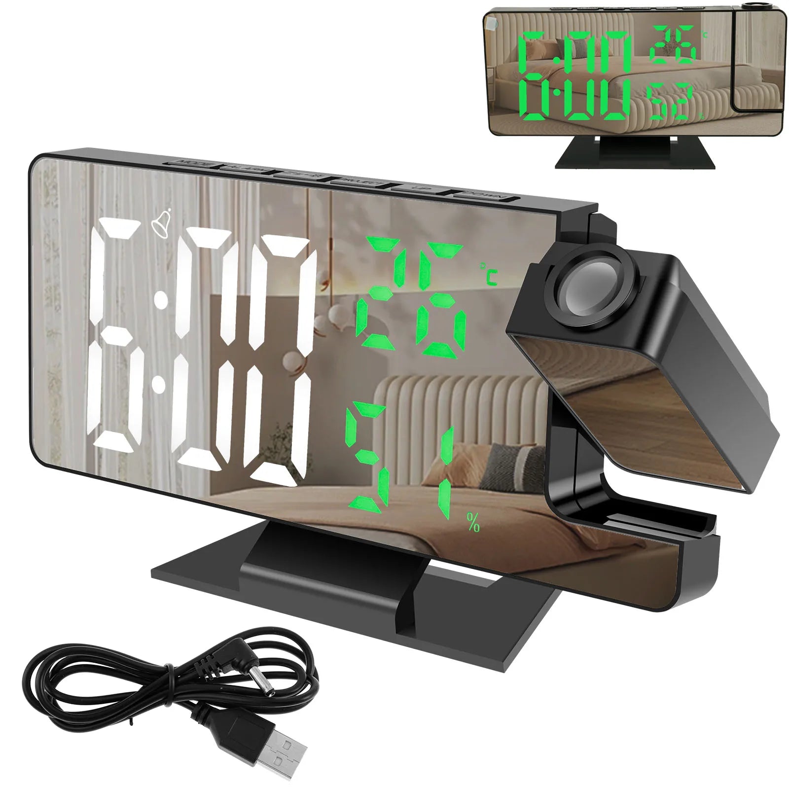 Smart LEDProjection Alarm Clock