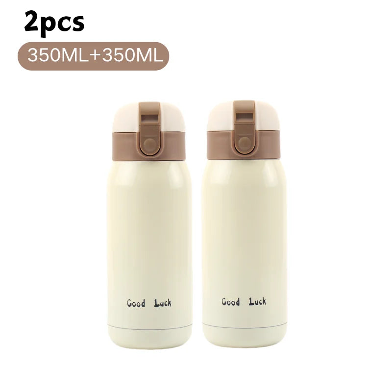 200/350ml Cute Mini Thermos Cup Stainless Steel Thermal Coffee Mug Portable