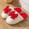 Cute Bow Winter Women Home Slippers Indoor Warm