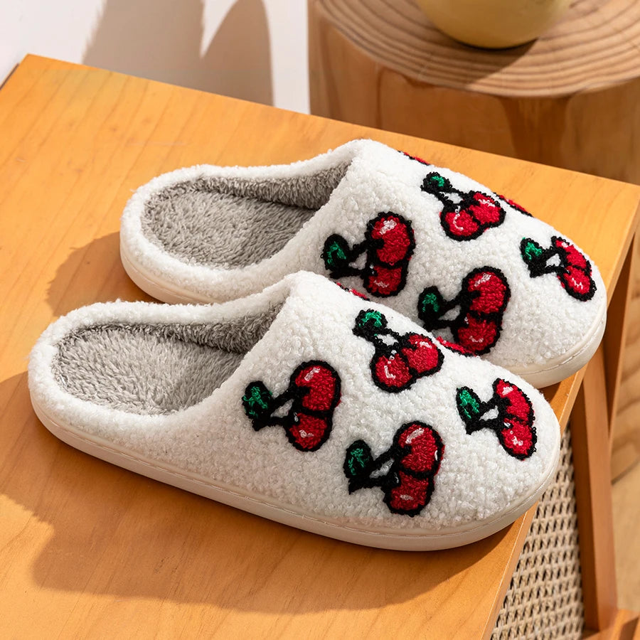 Children's Slippers Adorable Cherry House Slippers Warm