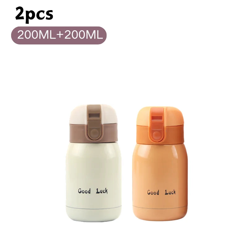 200/350ml Cute Mini Thermos Cup Stainless Steel Thermal Coffee Mug Portable