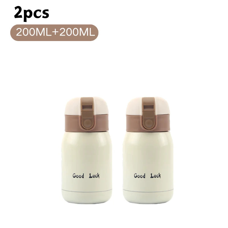 200/350ml Cute Mini Thermos Cup Stainless Steel Thermal Coffee Mug Portable